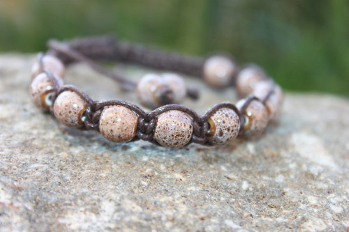 Náramek makramé/shamballa — foto 3