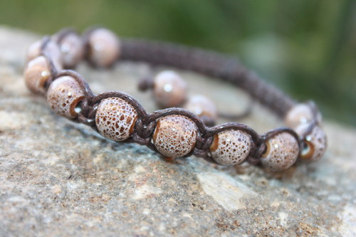 Náramek makramé/shamballa — foto 4