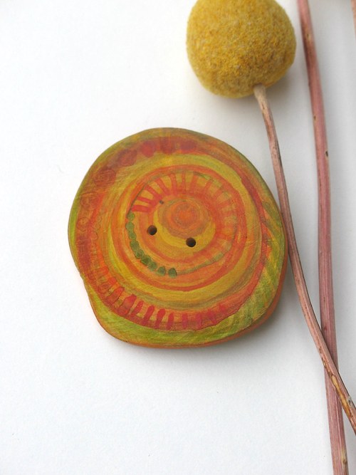 Brož-knoflík - Slunečník — foto 3