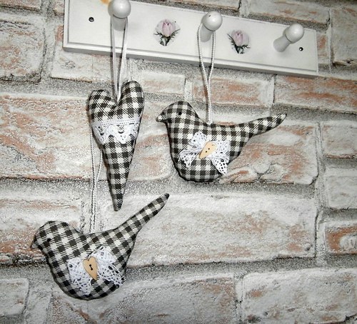 Dekorační ptáčci šedobílí — foto 3