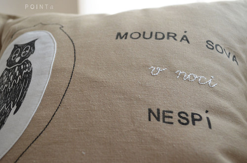 Polštář Moudrá sova v noci nespí! — foto 2