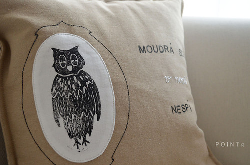 Polštář Moudrá sova v noci nespí! — foto 4