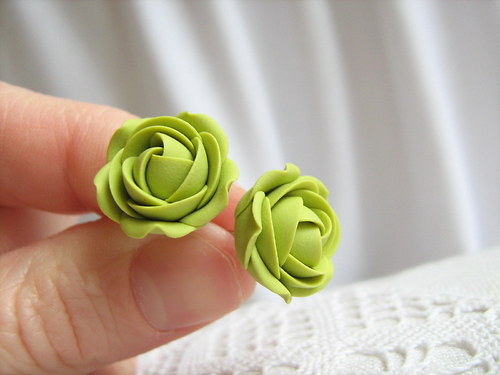 Simple colors: Green Apple, náušnice — foto 2