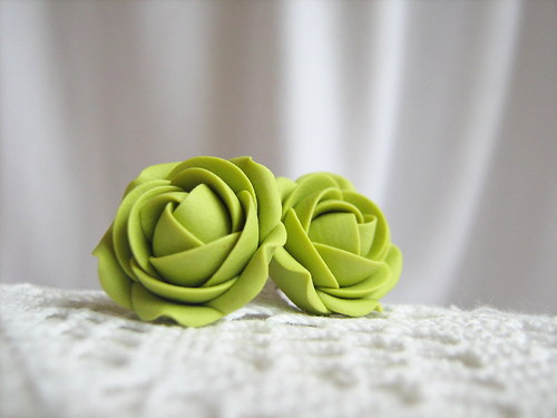 Simple colors: Green Apple, náušnice — foto 3