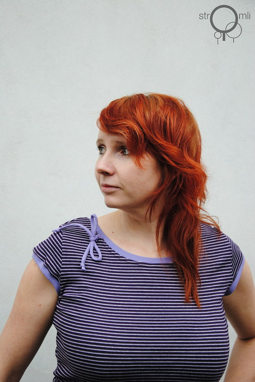 Fialové pruhované, vel. M — foto 3