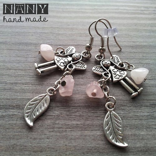 Náušnice ANDĚLKY s růženíny 1 — foto 2