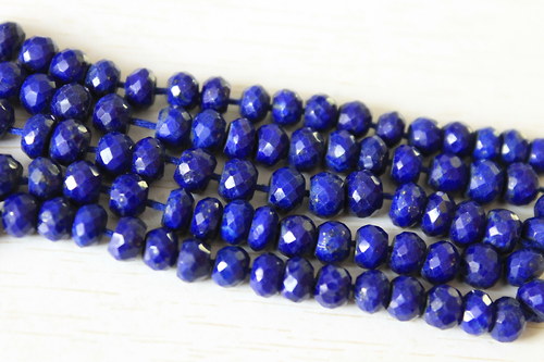 Lapis-lazuli broušené rondelky - 2ks. — foto 2
