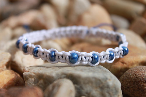 Námořnický.. Náramek makramé/shamballa — foto 2