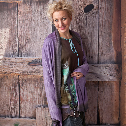 Široká úpletová šála — foto 2