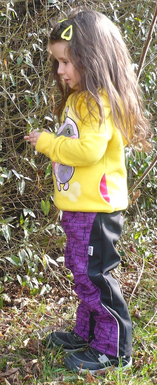 Ƹ̵̡Ӝ̵̨̄Ʒ softshellky fialová-černá 110 Ƹ̵̡Ӝ̵̨̄Ʒ — foto 2