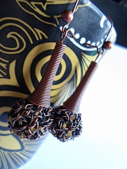 Náušnice v hnědé — foto 2