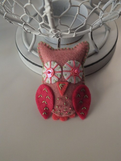 Malinká sovička světle růžová - pink :) — foto 3
