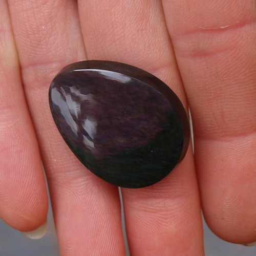 Obsidián duhový kabošon č. 1421 — foto 2