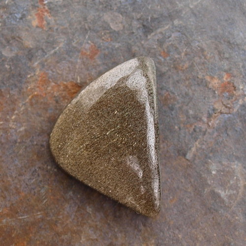 Obsidián stříbrný, kabošon č. 1422 — foto 3