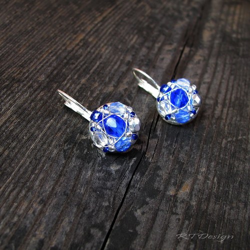 Náušničky Sapphire Flowers II... — foto 2