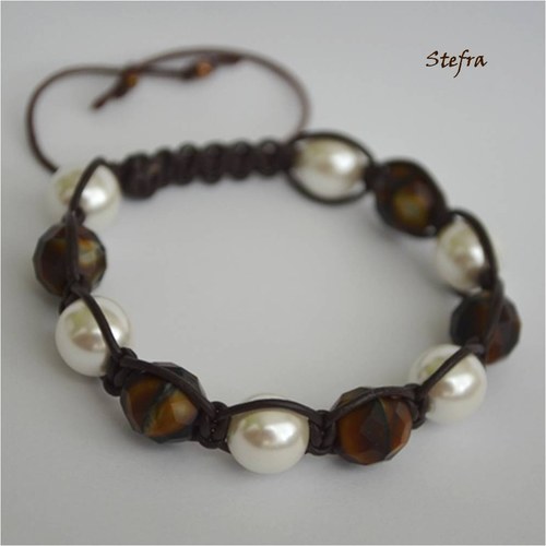 Tiger eye - kožený náramek — foto 2
