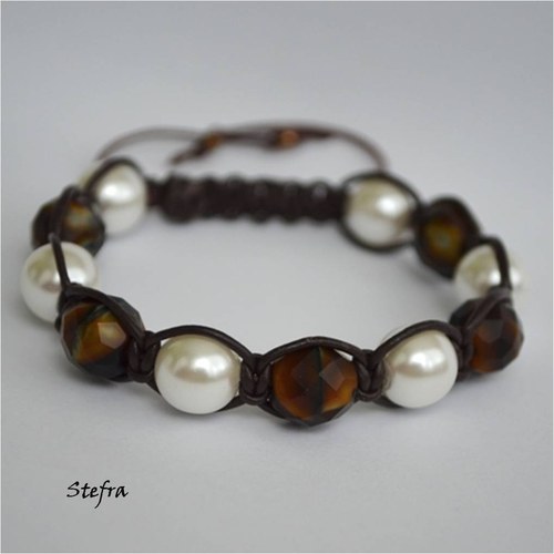 Tiger eye - kožený náramek — foto 3