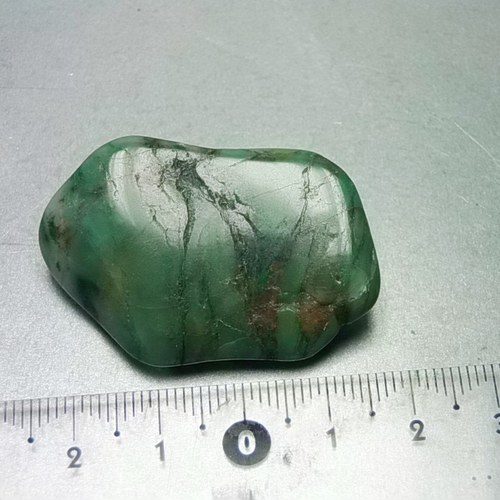 Prasem (africký jadeit) tromlovaný - D383 — foto 2
