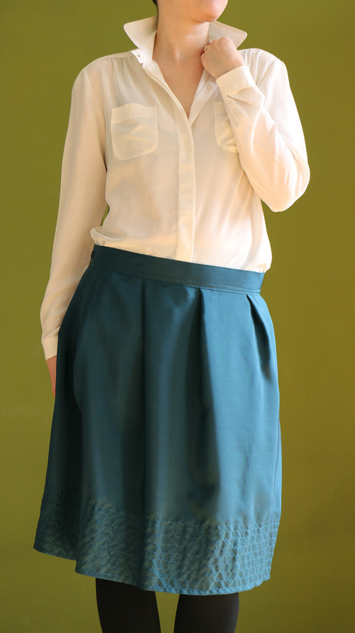 HELGA LUFT ~ hedvábná sukně — foto 2