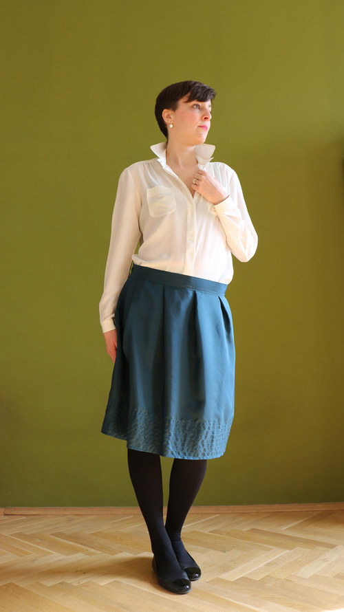 HELGA LUFT ~ hedvábná sukně — foto 3