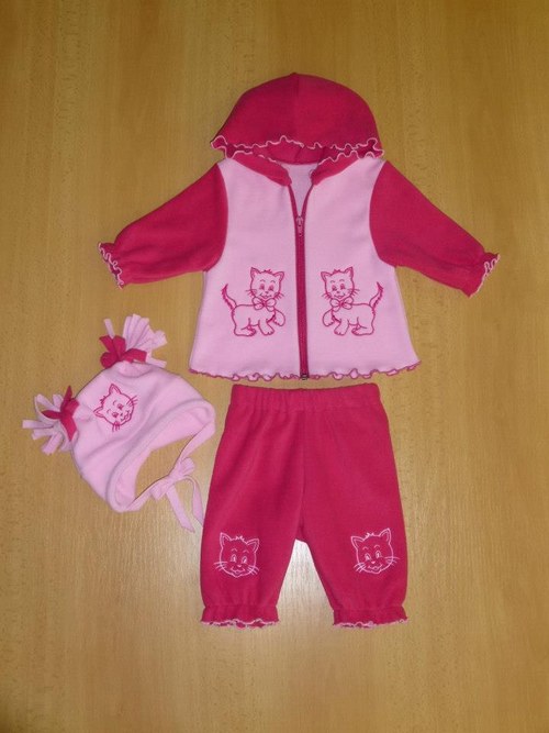 Soupravička fleece pro holčičky 1-2 roky — foto 3