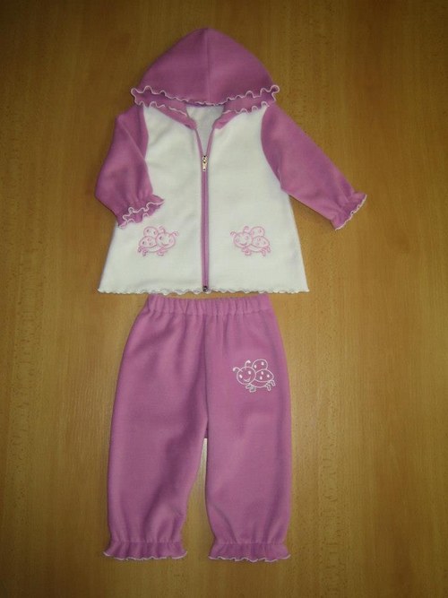 Soupravička fleece pro holčičky 1-2 roky — foto 3