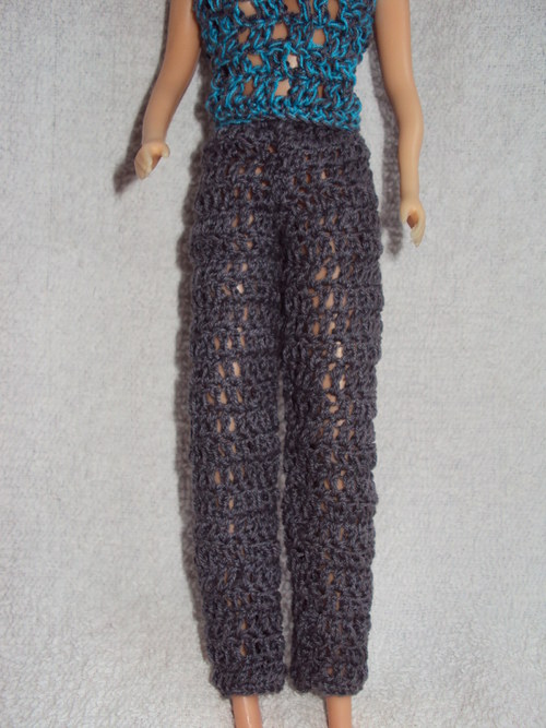Háčkované kalhoty pro panenku Barbie — foto 2