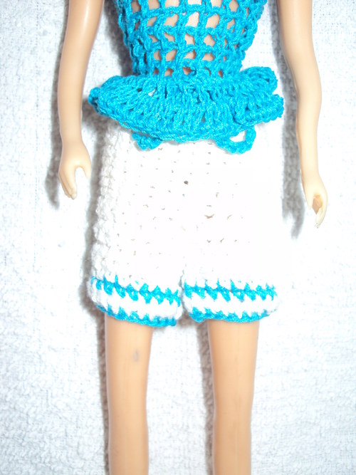 Háčkované kraťasy pro panenku Barbie II — foto 2