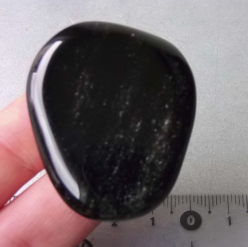 Obsidián stříbrný - placička 474 — foto 2