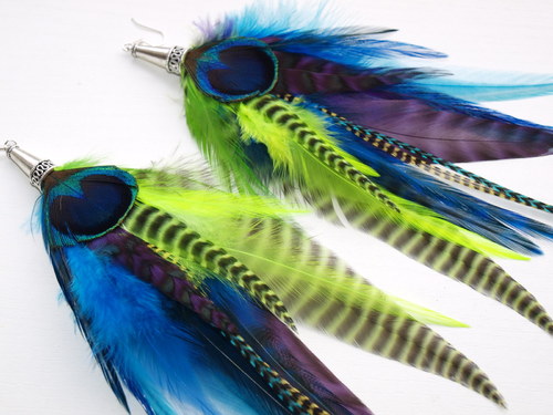 Extremely Peacock Earrings — foto 4