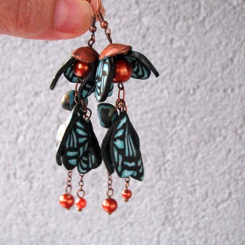 Merry Flies :) - náušnice — foto 3