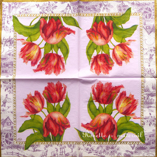 Tulipány červené - ubrousek velký — foto 2