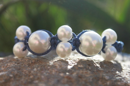 Nebeské snění.. Náramek makramé/shamballa — foto 2