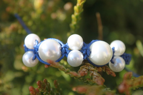 Nebeské snění.. Náramek makramé/shamballa — foto 6