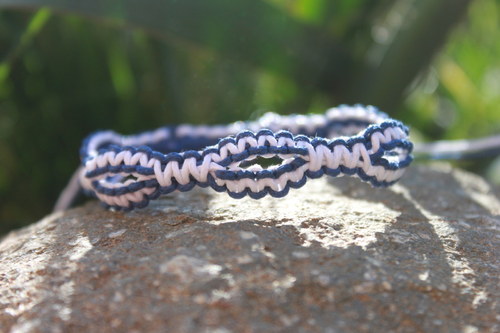 Náramek makramé/shamballa — foto 2