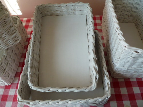 Bílý set košíků do koupelny — foto 3