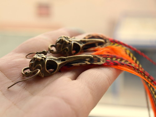 Bird Skull Earrings — foto 4
