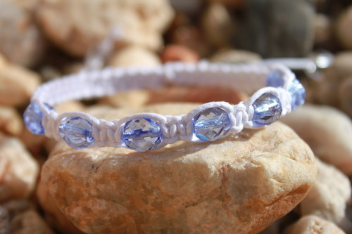 Něžnost.. Macramé/shamballa náramek — foto 2