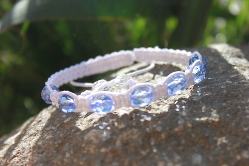 Něžnost.. Macramé/shamballa náramek — foto 4