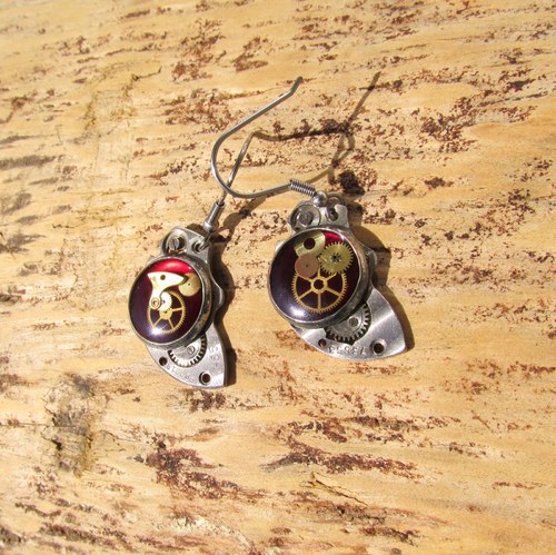Steampunkové naušnice — foto 3