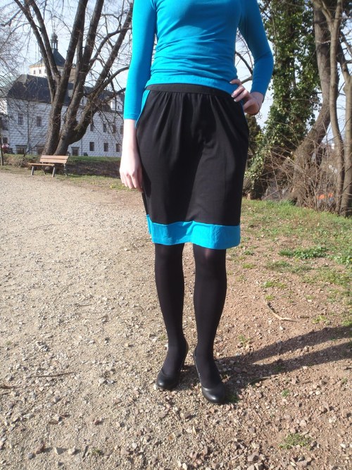 Černo - modrá úpletovka — foto 3