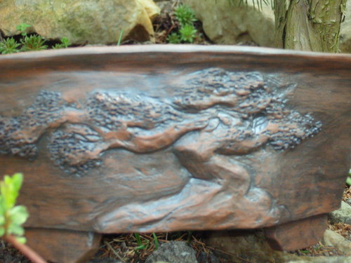 Bonsai miska tmavá kulatá — foto 3