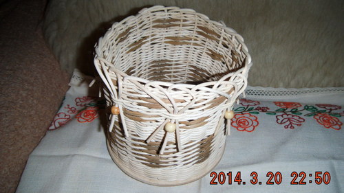 Koš s dřev.korálky /větší — foto 2