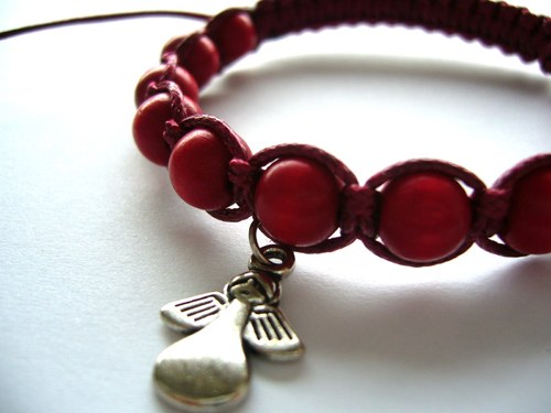Červený shamballa náramek — foto 3