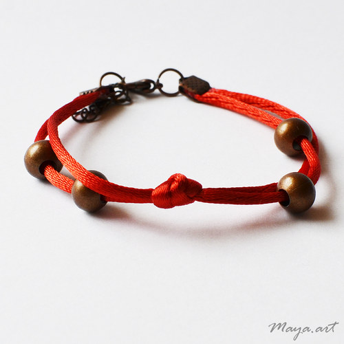 Červený náramek "SIMPLE BRACELET" — foto 2