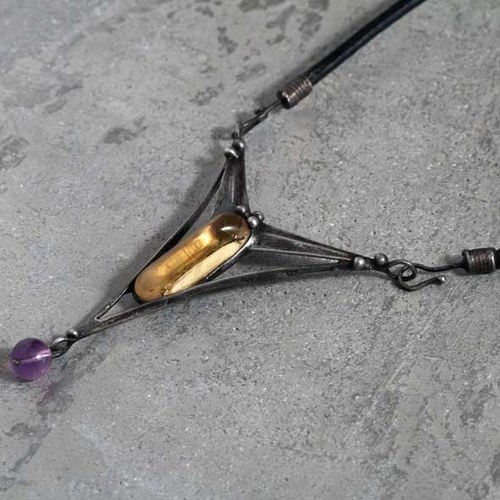Tripod (přírodní citrín, ametyst) — foto 3