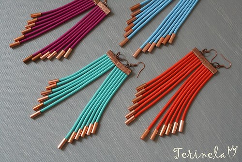 Náušnice Rainbow Bronzový déšť © design Terinela — foto 2
