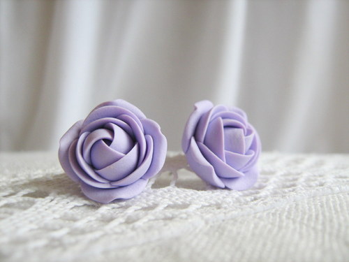 Simple colors: Lavender, náušnice — foto 2