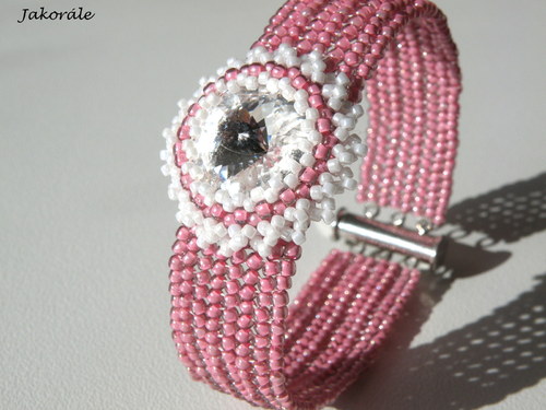 Swarovski náramek růžový — foto 5