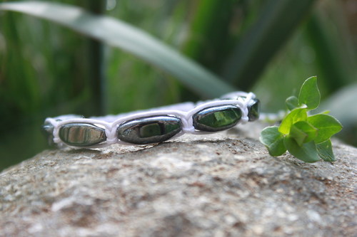 Hematitový.. Náramek makramé/shamballa — foto 6